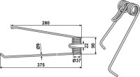 Heuwenderzinken Passend für Lely AGCO FEL200263...