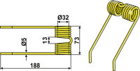 Pick-Up Zinken Passend für New Holland 80131673