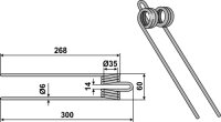 Heuwenderzinken Passend für PZ-Zweegers PZ 9