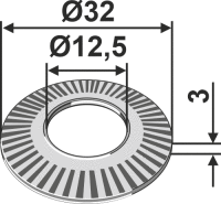 Sperrkantscheibe Ø32x3xØ125 Passend...