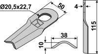 Rotorklinge Passend für ELHO 505075