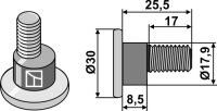 Klingenschraube M10x15 Passend für Vicon VN90081160