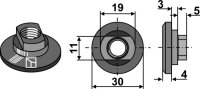 Mutter M10x15 Passend für B.C.S. 56229618