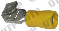 Piggy rückwärtige Klemmleiste 6.3mm gelb