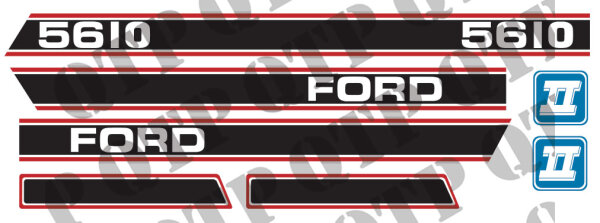Typenschild - Ford 5610 Force 2 rot & schwarz