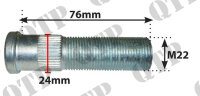 Radbolzen für gebremste Achse 22mm