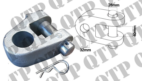 Scharniergelenk hydraulischer Oberlenker Kat 3