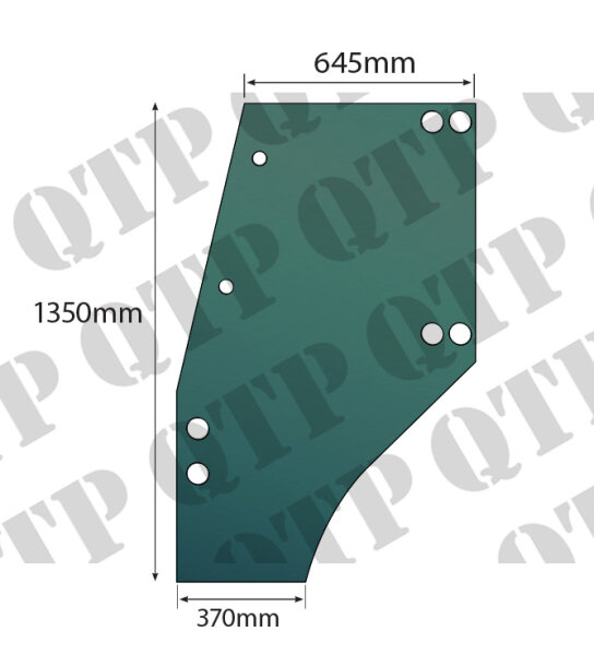 Glass Cab Door LH 8 Holes Deutz Agroprima