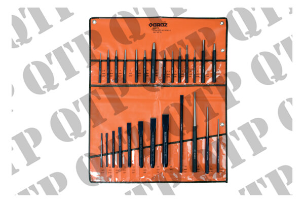 Punch and Chisel Set 26pc C/W with Pouch
