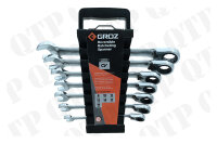 Reversible Ratcheting Spanner Set In Plastic Rack 7pc ,...