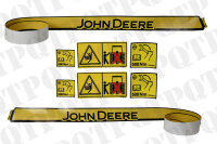 John Deere R M Series Bonnet Decal 6 Cylinder LH and RH