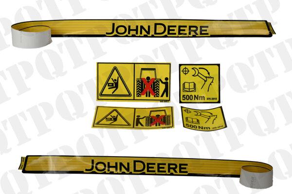 John Deere R M Series Bonnet Decal 4 Cylinder LH and RH