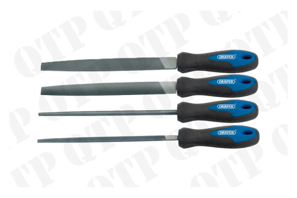 Draper Set Of 4 200mm Files & Handles