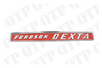 Side Badge Chrome and Orange, Ford Fordson Dexta