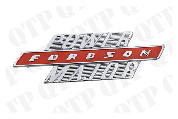 Badge Chrome and orange Ford / Fordson power major