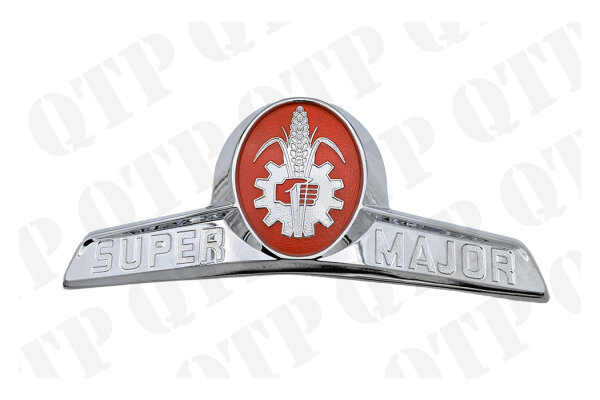 Front Badge Chrome And Orange Ford, Fordson Super Major