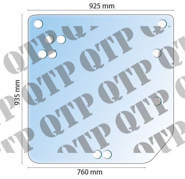 Glas hinten oben